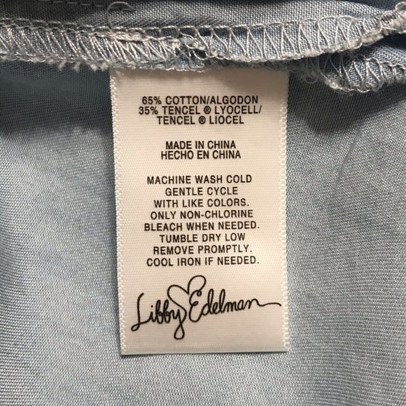 LILY EDELMAN / Blue Chambray Dress Size S - Picture 4 of 11